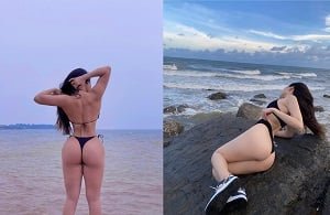 Жирная сестра -в -устав во время солнечной ванны